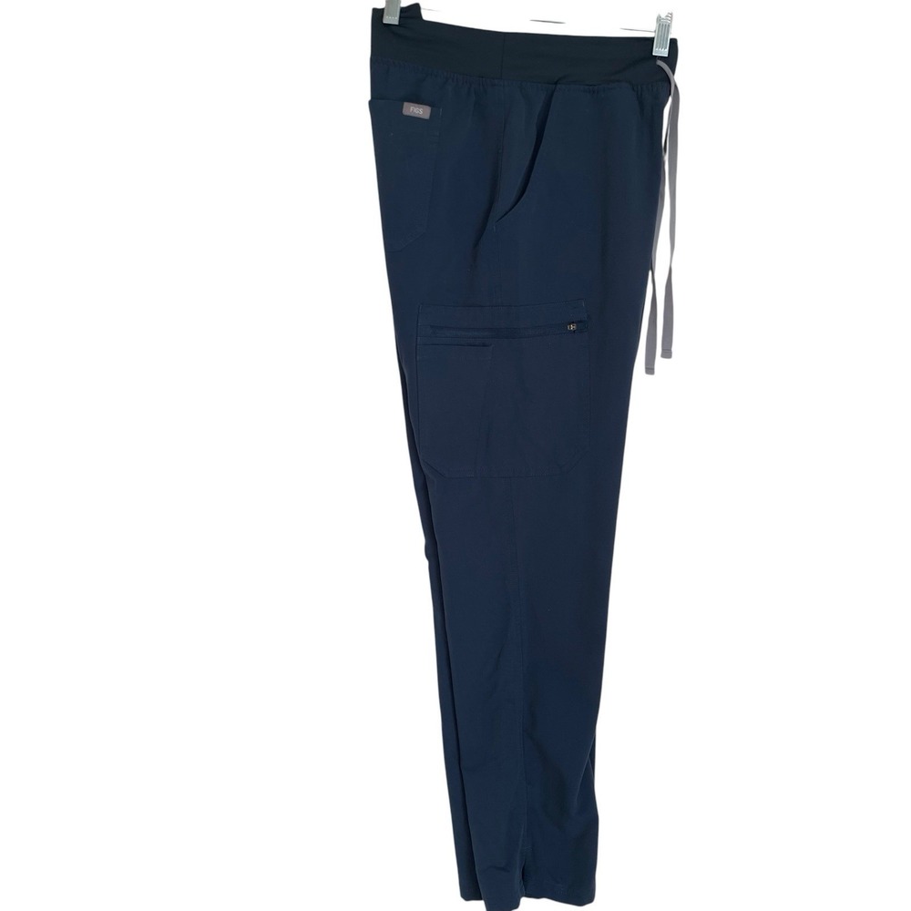 Figs Scrub Pants Women Size S  Blue Kade Double Cargo Pockets - Picture 4 of 6